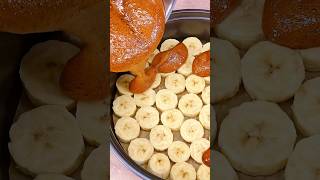 Mix Banana  Caramel 🍌 you will love this cake recipe dessert bananacake cakerecipes caramelcake [upl. by Ahseikal]