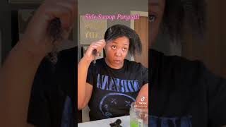 Side Swoop Ponytail Tutorial on curly hair naturalhair foryou [upl. by Clari]