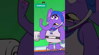 The Elephant Takes It All 🐘 veefriends cartoons shorts 🐈‍⬛ VeeFriendsCartoons [upl. by Hwang]