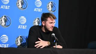 Dallas Mavs Luka Doncic Postgame Interview vs Golden State Warriors April 2 2024 [upl. by Belac]