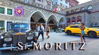 St MORITZ SWITZERLAND ✨ Elegance VILLAGE Worldfamous place Summer Walking tour 4K HDR 🏆 [upl. by Apostles]