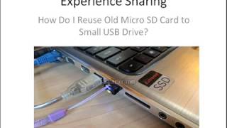 How Do I Reuse Old Micro SD Card to Small USB Drive [upl. by Harty415]