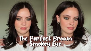 The PERFECT Brown Smokey Eye  in depth tutorial  Julia Adams [upl. by Hilario]