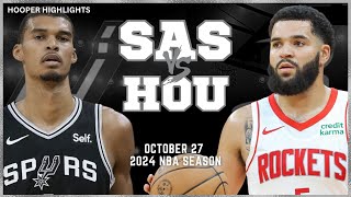 San Antonio Spurs vs Houston Rockets Full Game Highlights  Oct 27  2024 NBA Season [upl. by Nnaesor]