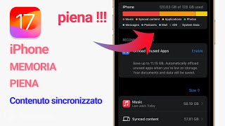 MEMORIA PIENA con iOS 17 ECCO COME RISOLVERE Liberare spazio iPhone [upl. by Eldrid]