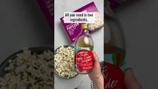 3Ingredient Salt amp Vinegar Popcorn Completely oilfree plantstrong plantbasedsnacks popcorn [upl. by Iv]