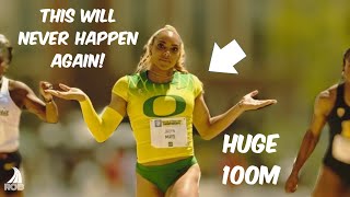 THIS will NEVER happen again in the 100M  The FASTEST women in college just WENT OFF [upl. by Ghassan]