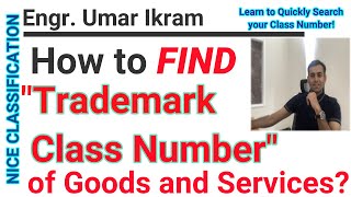 How to find Trademark Class number of Goods and Services NICE CLASSIFICATIONS [upl. by Nnylannej]