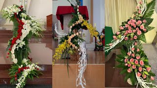 Christmas Church fresh flower arrangement and decoration [upl. by Kurtzman]