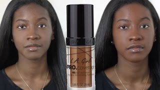 Foundation Hunt 14 LA Girl Pro Coverage Illuminating Foundation Rich Cocoa [upl. by Nnylassej]