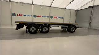 Fruehauf Tri Axle Flatbed Drawbar Trailer VFKXXR24CH1NL0242  Law Trucks [upl. by Ollecram]