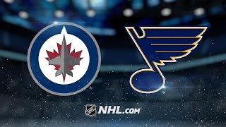 Laine pots a pair to lead Jets past Blues 52 [upl. by Tonneson85]