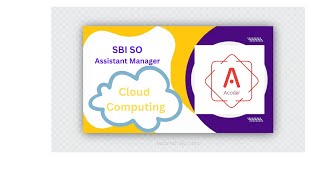 Ep01 Cloud Computing  SBI SO  Assistant Manager sbi sbipo sbiso cloudcomputing [upl. by Chadburn]