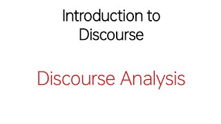 Discourse Analysis  Introduction to Discourse in UrduHindi Discourse Studies [upl. by Norman]