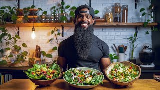 You’ll ACTUALLY want these salads  What I eat in a day healthy vegan salads [upl. by Renba]