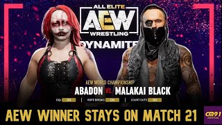 Abadon vs Malakai Black  Winner Stays On Tournament  AEW Fight Forever [upl. by Glorianna]