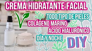 CREMA FACIAL CON COLÁGENO MARINO Y ÁCIDO HIALURÓNICO  100 VEGANA DIY  Mixi [upl. by Rolat297]