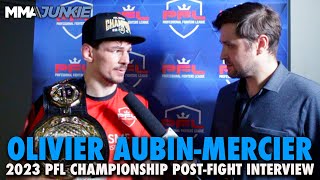 Olivier AubinMercier Retires After Second PFL Title Win I Dont Have It Anymore [upl. by Elstan]