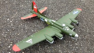 Maiden Flight and Near Crash  EFlite UMX B17G Flying Fortress WWII Bomber with AS3X Technology [upl. by Carolyne]