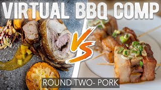 Round 2 Pork  Ironwood Virtual BBQ Competition  pintxos ragout pork loin roast maple bacon [upl. by Akinad]