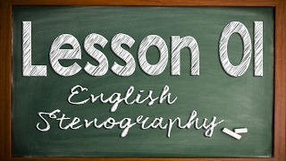 English Stenography Lesson 01 [upl. by Rhiana]