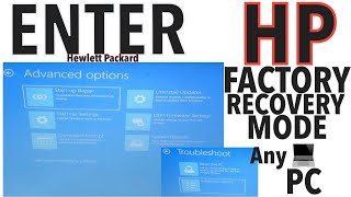 HP HOW TO ENTER FACTORY RECOVERY MODE OPTIONS FROM BOOT FOR HP LAPTOP  PC [upl. by Churchill]