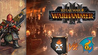 The Infernal Guard MARCH  Chaos Dwarfs vs Tzeentch  Total War Warhammer 3 [upl. by Ahsile]