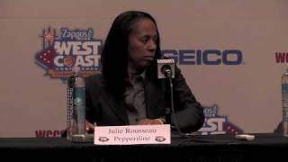 WCC WBB Semifinals Pepperdine Press Conference [upl. by Nottage]