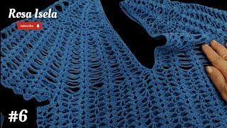 Parte 6 Blusa Tejido En Crochet rosaisela crochet [upl. by Naud]