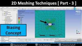 Biasing Concept  Plate With Hole Problem  2D Meshing  Lesson 25  Ansys Tutorial [upl. by Neryt]