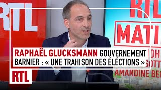 Raphaël Glucksmann  quotPas de gouvernement de front républicain cest une trahison des électionsquot [upl. by Noreh]