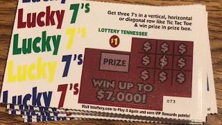 1 Sunday Lucky 7’s Tn Lottery Scratch [upl. by Dercy]