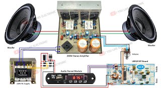 200W Stereo Amplifier Complete Wiring Diagram  How to Wiring 200W Amplifier  You Like Electronic [upl. by Lida]