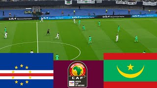 الرأس الأخضر 1 vs 0 موريتانيا  CAF 2024 Full Match  محاكاة ألعاب الفيديو PES 2021 [upl. by Icyac]