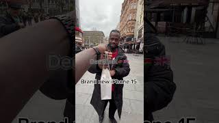 Handshake🤝💔iphone 15📱fyp social viral experiment comedia france onthestreet foryoupage [upl. by Edgardo]