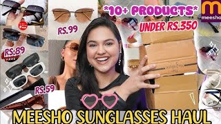 Colorfull Sunglasses Unboxing And Review  Glow road And Meesho Shopping [upl. by Buschi]