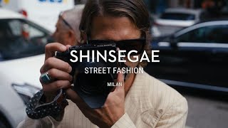 SHINSEGAEFASHION Milan Fashion Week Street Fashion [upl. by Eelrehpotsirhc231]