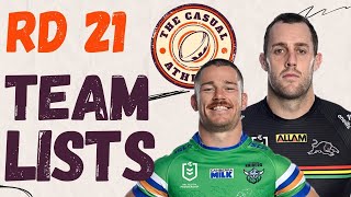 NRL Team Lists  Round 21 Reactions amp Analysis [upl. by Deanne]