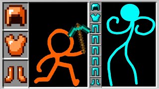 Minecraft VS Stickman Animation  CRAFTING GIANT DIAMOND STICKMAN  Animation Vs Minecraft Cartoon [upl. by Notecnirp]