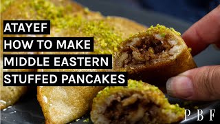 Atayef Middle Eastern Stuffed Pancakes [upl. by Melania737]