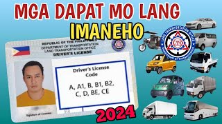 MGA PAGBABAGO SA DRIVERS LICENSE 2024  BAGONG RESTRICTIONS CODE  TAMA NA DRIVERS LICENSE CODE [upl. by Chiaki961]