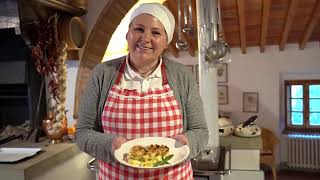 Today at Fattoria La Vialla Valentina prepares seasonal oven baked Rigatoni [upl. by Waring312]