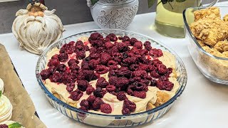 Fantastischer Nachtisch mit Windbeuteln Quark u Himbeeren ❤️ einfache Nachspeise Rezept Windbeutel [upl. by Aleahpar]