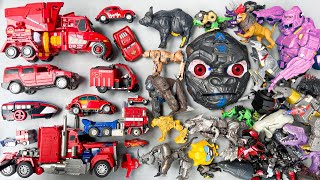 New Transformers Optimus Prime vs Beast Wars Maximals Animated Stopmotion Robot Tobot Lego Robbery [upl. by Armahs]