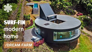 Professorturnedfarmers Circular Home perches over ideal livework homestead [upl. by Brodeur]