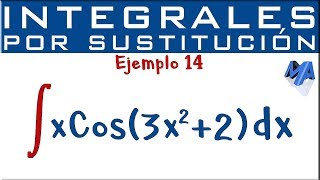 Integración por sustitución  Ejemplo 14  Coseno [upl. by Damalis219]