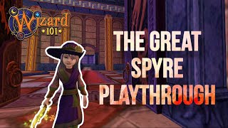 Wizard101  The Great Spyre  Grandmaster Theurgist Playthrough Solo [upl. by Nnarefinnej254]