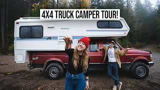 We Traded Our RV for a Vintage 4x4 Truck Camper 😍 FULL TOUR  Heading up to CANADA [upl. by Atsiuqal]