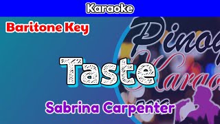 Taste by Sabrina Carpenter Karaoke  Baritone Key [upl. by Aivizt]