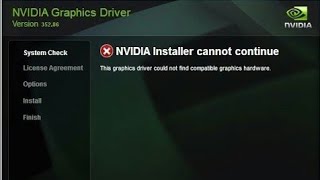 Comment installer la pilote graphique nvidia sur PC fix installation [upl. by Jacobah197]